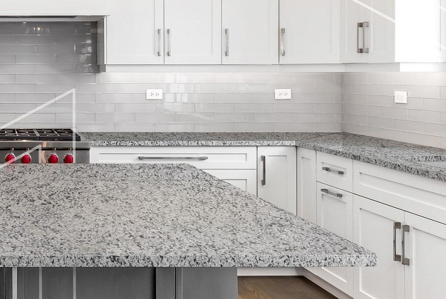 white primata granite countertop