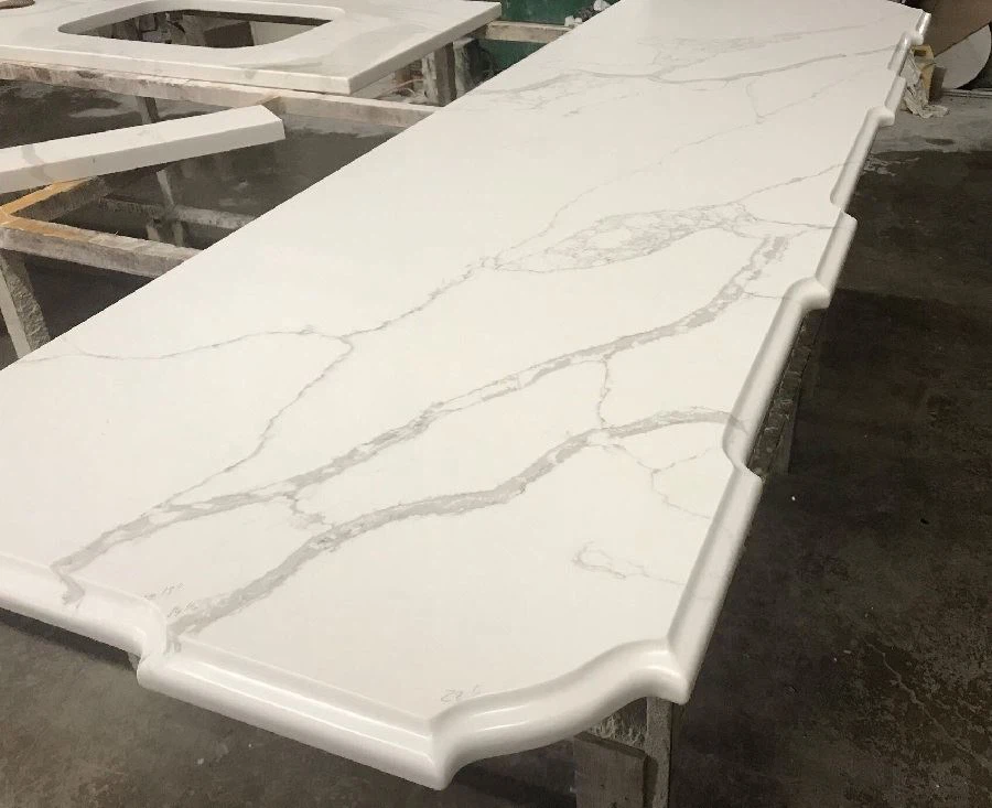 Calacatta Venato quartz countertop production