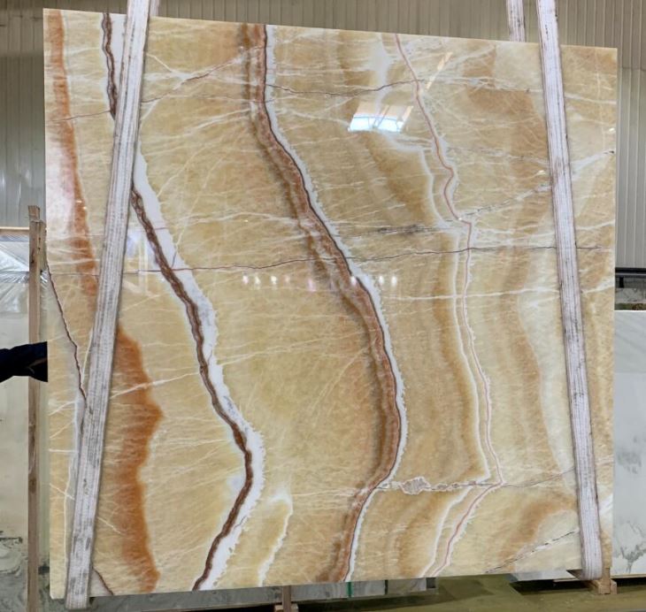 Yellow onyx big slabs