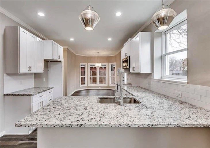 Dallas White Granite Island