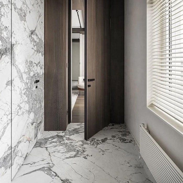 Italy Natural Calacatta White Marble Slabs Stone Polished For Wall Decoration