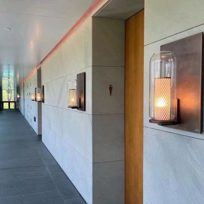 Grey sandstone hotel interor decorate