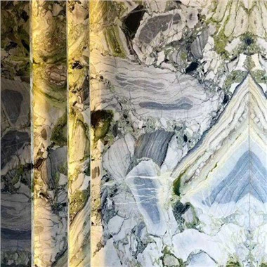 Losas de mármol de China Ice Jade, azulejo de mármol de ónix de hielo verde, encimera de mármol esmeralda fría, decoración superior de tocador