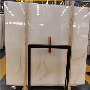 Ónix de mármol blanco de lujo de piedra natural para losa y azulejo