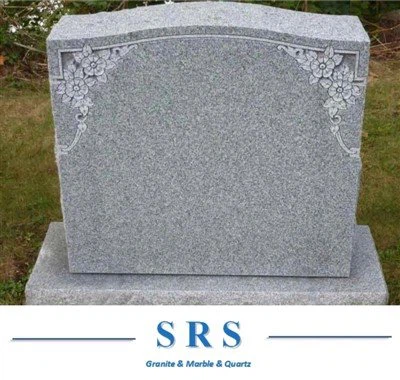 Lápida mortuoria de granito gris claro natural pulida para cementerio y monumento
