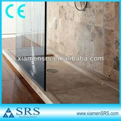 Plato de ducha rectangular de resina de piedra beige